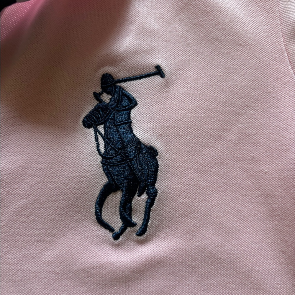 Y2k Women’s Polo Ralph Lauren baby pink short sleeve polo - small - Picture 4 of 5